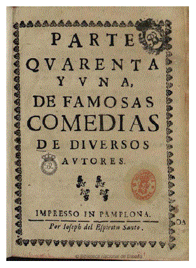 Portada Parte quarenta y una de famosas comedias de diversos autores (Biblioteca Nacional de España, TI/16/41)