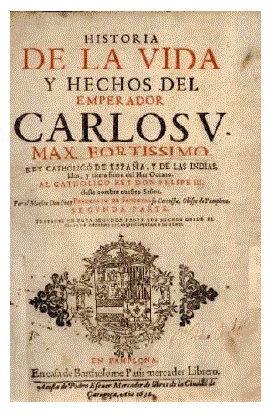 Portada Historia de la vida y hechos del Emperador Carlos V (Biblioteca de Andalucía (Granada): ANT-XVII-155)