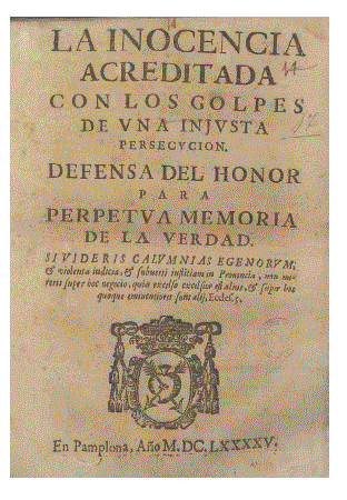 Portada La inocencia acreditada con los golpes de una injusta persecución (Universidad de Sevilla, A 112/137-17)
